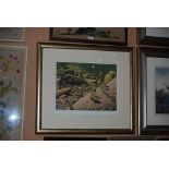 R. MCPHAIL THE SALMON POOL, LIMITED EDITION PRINT 40/50, SIGNED IN PENCIL, TOGETHER WITH TWO
