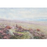 AR Ian R Oates (Scottish 1950 - 2010) A covet of grouse, Glen Lochay watercolour on paper, signed