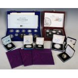 Collection of assorted Royal Mint Proof Coins, to include the United Kingdom Millennium Silver