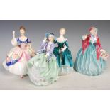 Four Royal Doulton figures, to include 'Top o' the Hill' HN1833, 'Christine' HN2792, 'Lady Charmian'