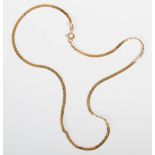 Yellow metal necklace stamped 14k, 7.6 grams.