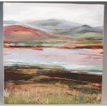 Katy Spong (Ugandan / Scottish b. 1971) 'Across Loch Ruthven to Stratherrick' oil on canvas laid