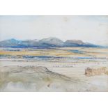 Sir David Young Cameron RA RSA RSW RWS (Scottish 1865 - 1945) Perthshire Hills watercolour, pencil