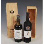 Two bottles of vintage Port, comprising; Boxed Crusted Port Wine, bottled 1986, Yates Brothers, 20.