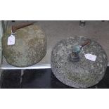 Group of three late 19th/ early 20th century curling stones, including two small examples with