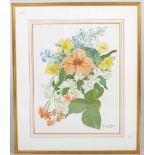 Suzanne Beadle (Modern Caribbean School) Three Studies of Tropical flowers all watercolour,