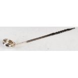A Scottish George IV silver punch ladle, maker John Newlands, Glasgow 1822, with round bowl with