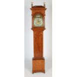 An 18th century Scottish oak longcase clock Robert Miller Alloa, circa 1750-60, the hood with