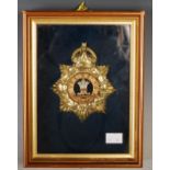 Framed Welsh Regimental Crest.