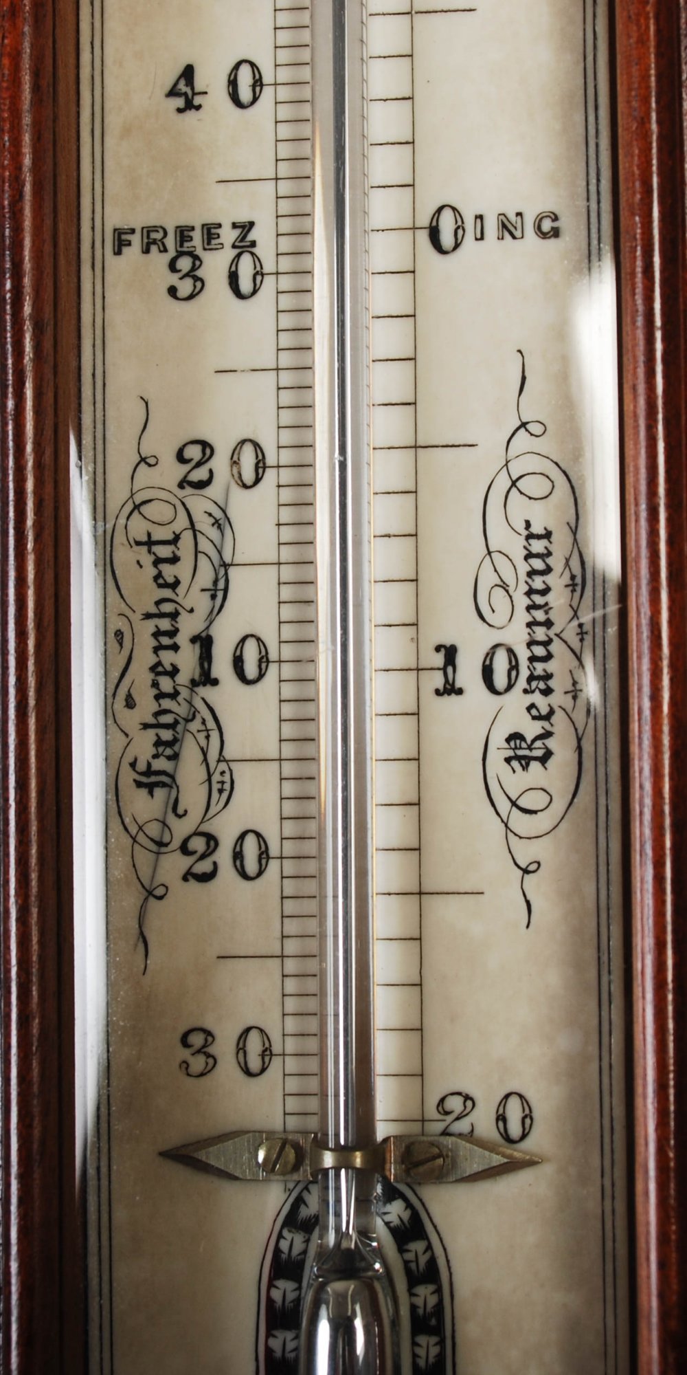 A 19th century mahogany and ebony lined stick barometer, MCGREGOR, GREENOCK & GLASGOW, with - Image 5 of 6