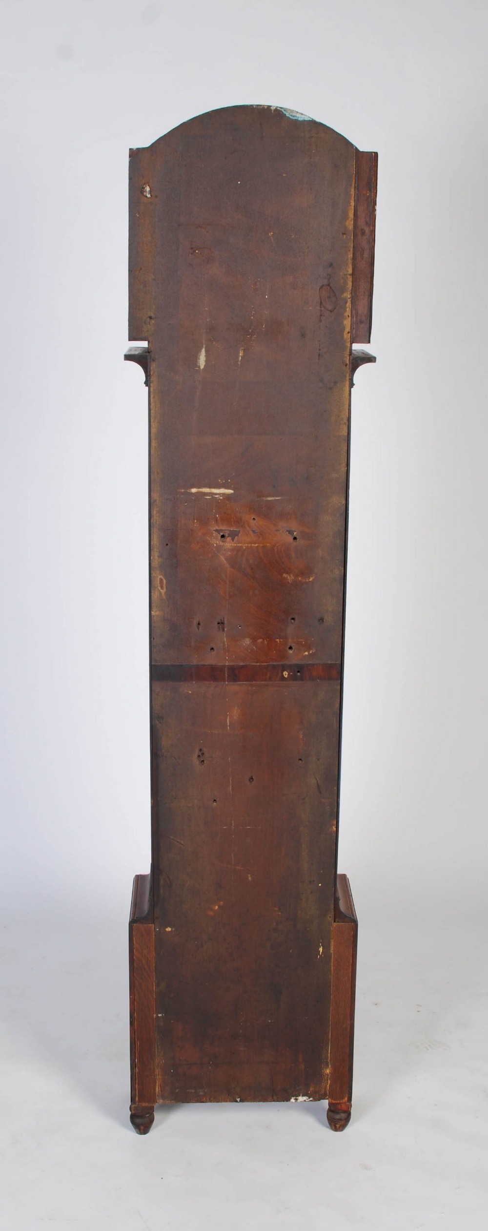 A late 18th century mahogany longcase clock, the arched hood flanked by quarter columns, the trunk - Image 6 of 7