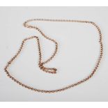A 9ct gold necklace, gross weight 14.8 grams, 74.5cm long.
