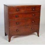 Late 19th/ early 20th century mahogany chest of drawers, two short drawers over three long drawers