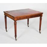 A 19th century mahogany library table by Holland & Sons, of rectangular form with two front long