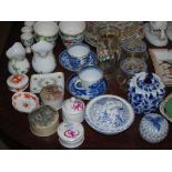 Group of mixed ceramic and glass, to include two pieces of Meissen blue dragon design including a