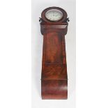 A 19th century mahogany trunk dial clock J. Firderer, Birmingham, the hood of drum form