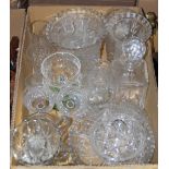 Box - mixed crystal and glass including decanters and vases