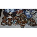 Large collection of Japanese 20th century Kutani porcelain, including jars, vases, dishes, etc,