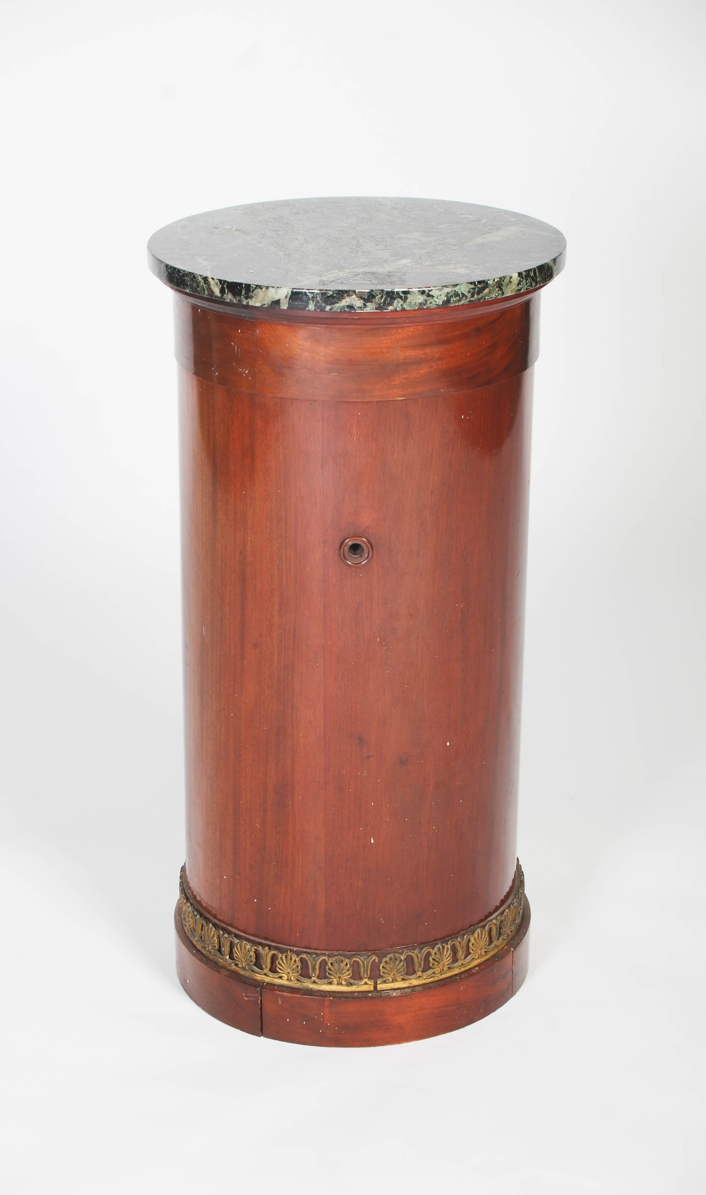 A French Empire style gilt metal mounted mahogany pedestal / pot cupboard, early 20th century, a - Image 8 of 8