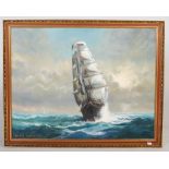 Dion Pearson (Modern British School) Clipper under full sail oil on canvas, signed lower left 70cm x