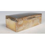 Early 20th century Birmingham silver cigarette box, gross weight 22.5 troy oz.