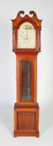 A 19th century Scottish mahogany longcase clock David Peatt, Crieff, the hood with broken swan