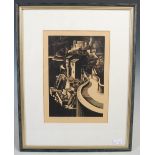 Alison M Mckenzie (British 1907 - 1982) 'The Road to Sorrento' woodcut on paper, signed, titled