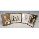 Four assorted vintage Birmingham silver rectangular photograph frames.
