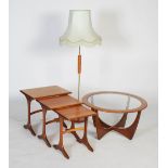 A group of Mid-20th century G Plan teak modernist furniture, circa 1970s, comprising a nest of