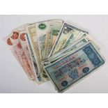 Collection of vintage bank notes, to include two British Linen Bank one pound notes, one dated 1966,