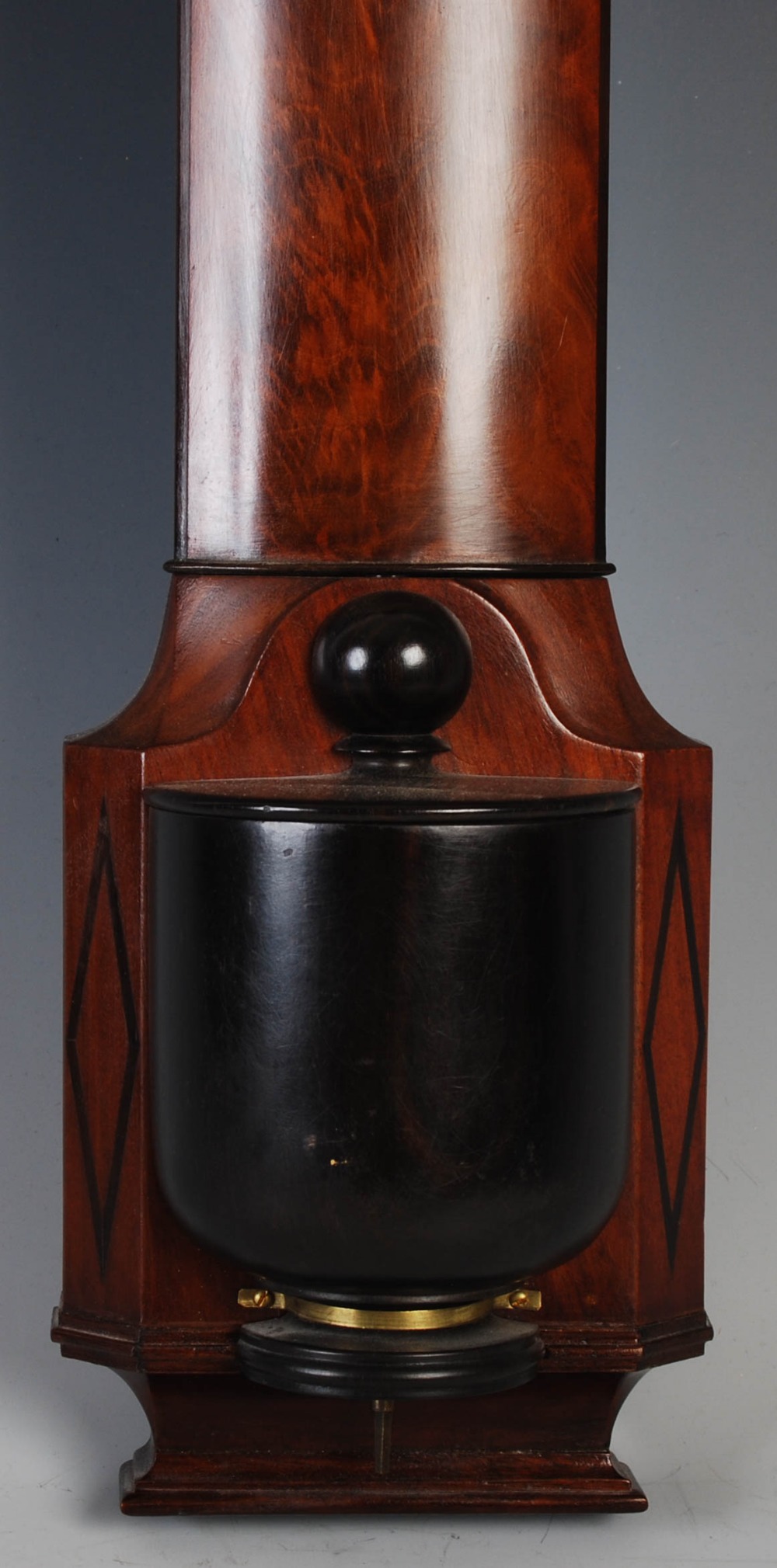 A 19th century mahogany and ebony lined stick barometer, MCGREGOR, GREENOCK & GLASGOW, with - Image 4 of 6