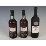 Three bottles of vintage port, comprising; two Quinta Do Noval, late bottled vintage 1976, 0.75L,