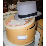 A 20th century grey silk top hat, by R W Forsyth LTD, Edinburgh & Glasgow, inside original card