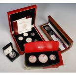 Collection of assorted silver proof coins, to include cased London Mint King Edward VIII 1936 New
