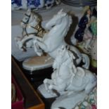 Three 20th century Vienna porcelain Manufactory Augarten figures of Spanish riding horses, including