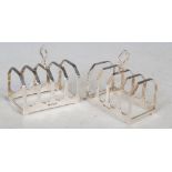 Pair of Sheffield silver five bar toast racks, 3.5 troy oz.