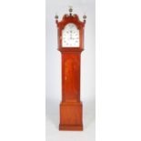 A 19th century English mahogany longcase clock J. Ramsey, Devonport, the hood with broken swan