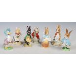 Six Beswick Beatrix Potter figure groups, to include Jemima Puddle-Duck, Peter Rabbit, Fierce Bad