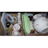 Two boxes - mixed ceramics