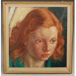 AR Daniel Stephen (1921-2014) Margaret oil on canvas, inscribed verso 26cm x 24.5cm and Rozelle Auld