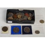 Collection of assorted vintage Crowns and coinage.