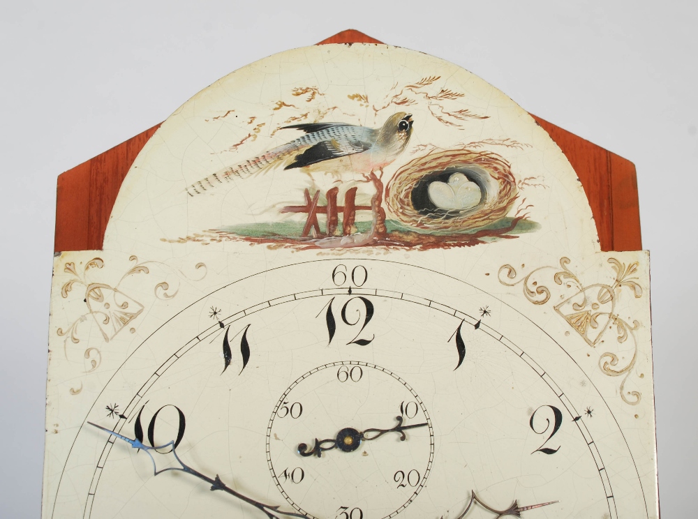 A 19th century Scottish mahogany longcase clock David Peatt, Crieff, the hood with broken swan - Image 5 of 9