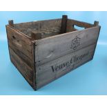 Reproduction Veuve Clicquot advertising crate