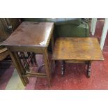 Nest of 2 tables and small Lyre end occasional table