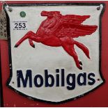 Reproduction cast 'Mobilgas' sign