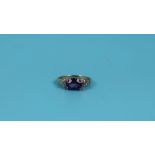 Gold amethyst & diamond ring