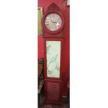 Painted long cased clock