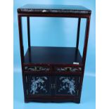 Chinese lacquered cabinet inlaid with mother-of-pearl