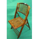 Bamboo folding chair