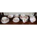 Part tea service - Rose Chintz pattern - Some pieces marked Johnson Brothers